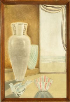 Natura morta con vasi e vetri, 1949